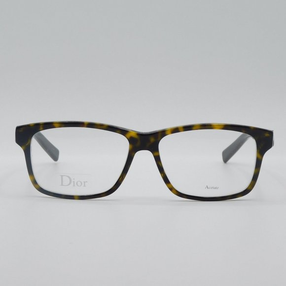 NEW DIOR BLACKTIE 204 0G6G HAVANA BLACK RECTANGULAR EYEGLASSES FRAME 54-… - Picture 4 of 11